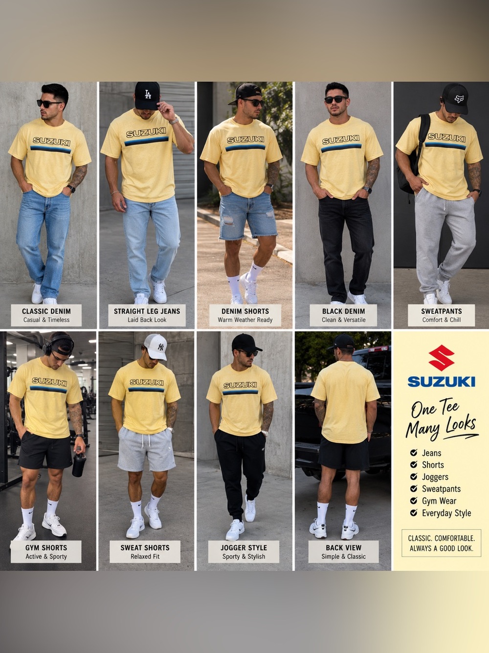 Suzuki Factory Effex Yellow Graphic T-Shirt – Men’s Large